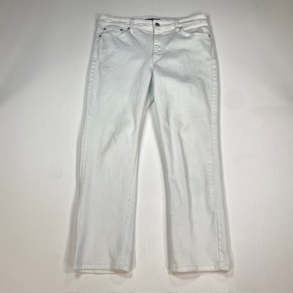 Lauren Ralph Lauren‎ Premier Straight Crop Jeans Womens 8 White Denim Pants